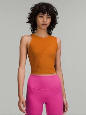 Lululemon Ribbed
Asymmetrical Yoga Tank Top in Butternut Brown, Size 2